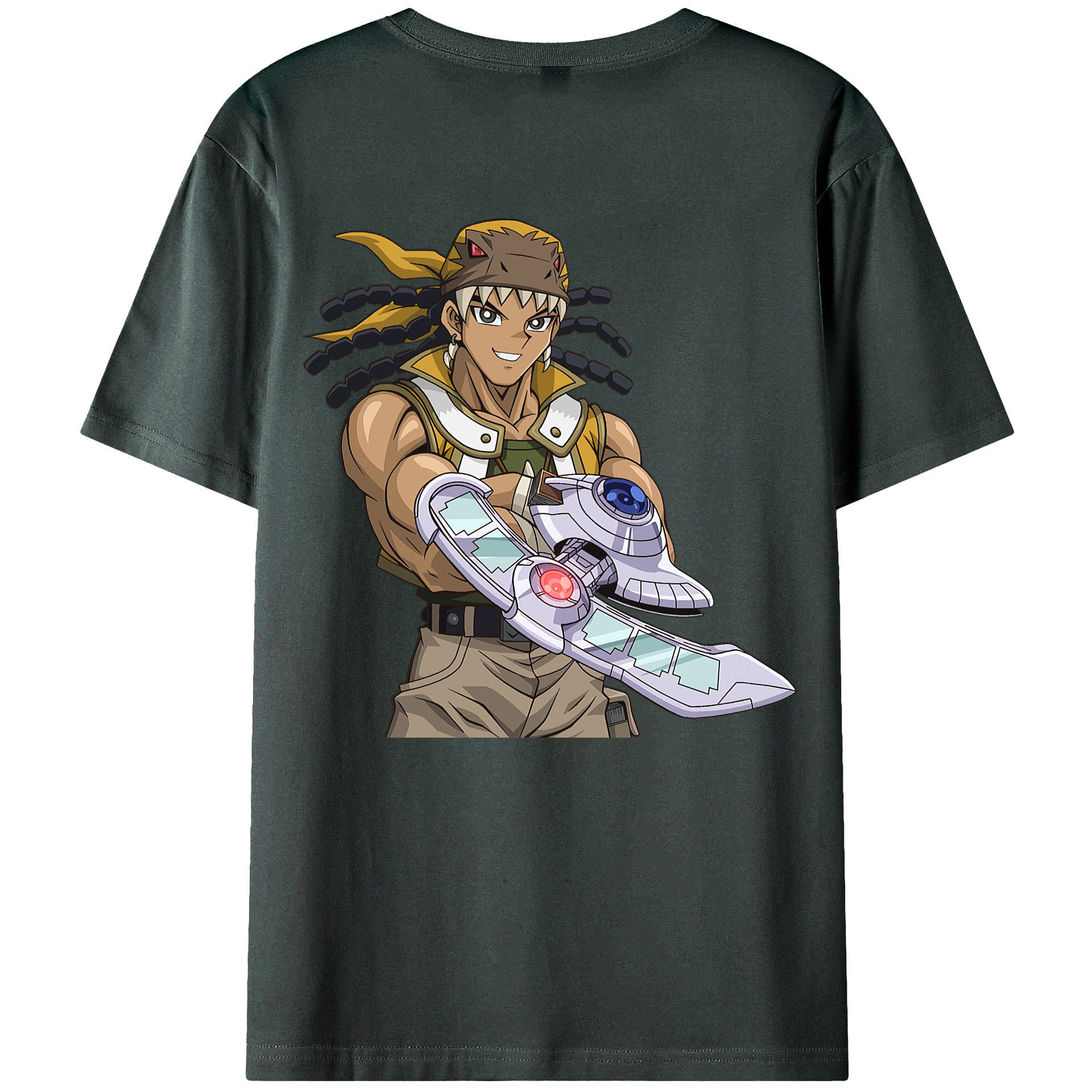 （画像用） 遊☆戯☆王 Yu-Gi-Oh! 綿100％ メンズ半袖Tシャツ（バックプリント） 通気性